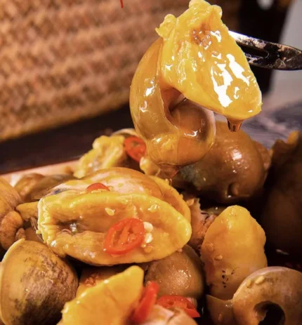 Sizzling Spicy Abalone Snails Buy one bucket, get one bucket free and a 350g taster pack.